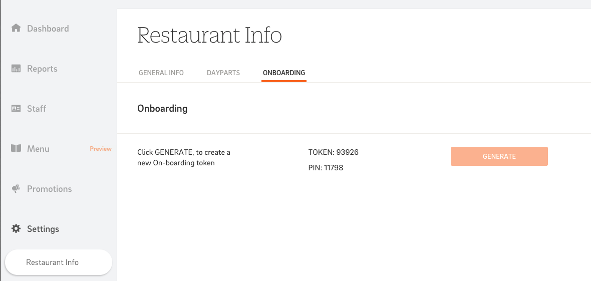 Restaurant Info